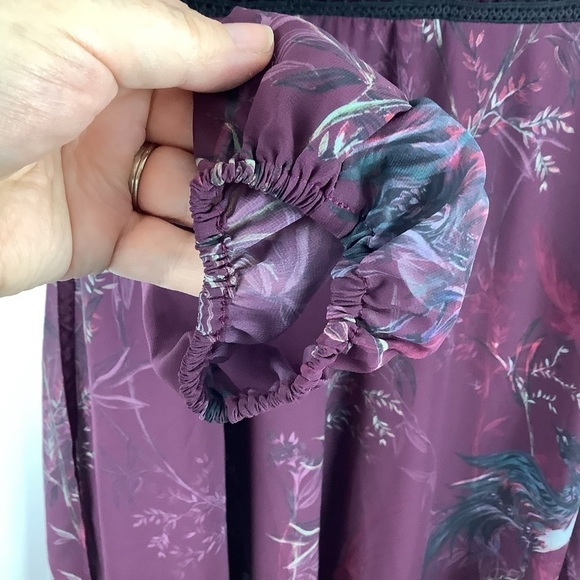 ASOS Hope & Ivy Long Sleeve Midi Maternity Dress with Crochet Trim - Picture 11 of 12